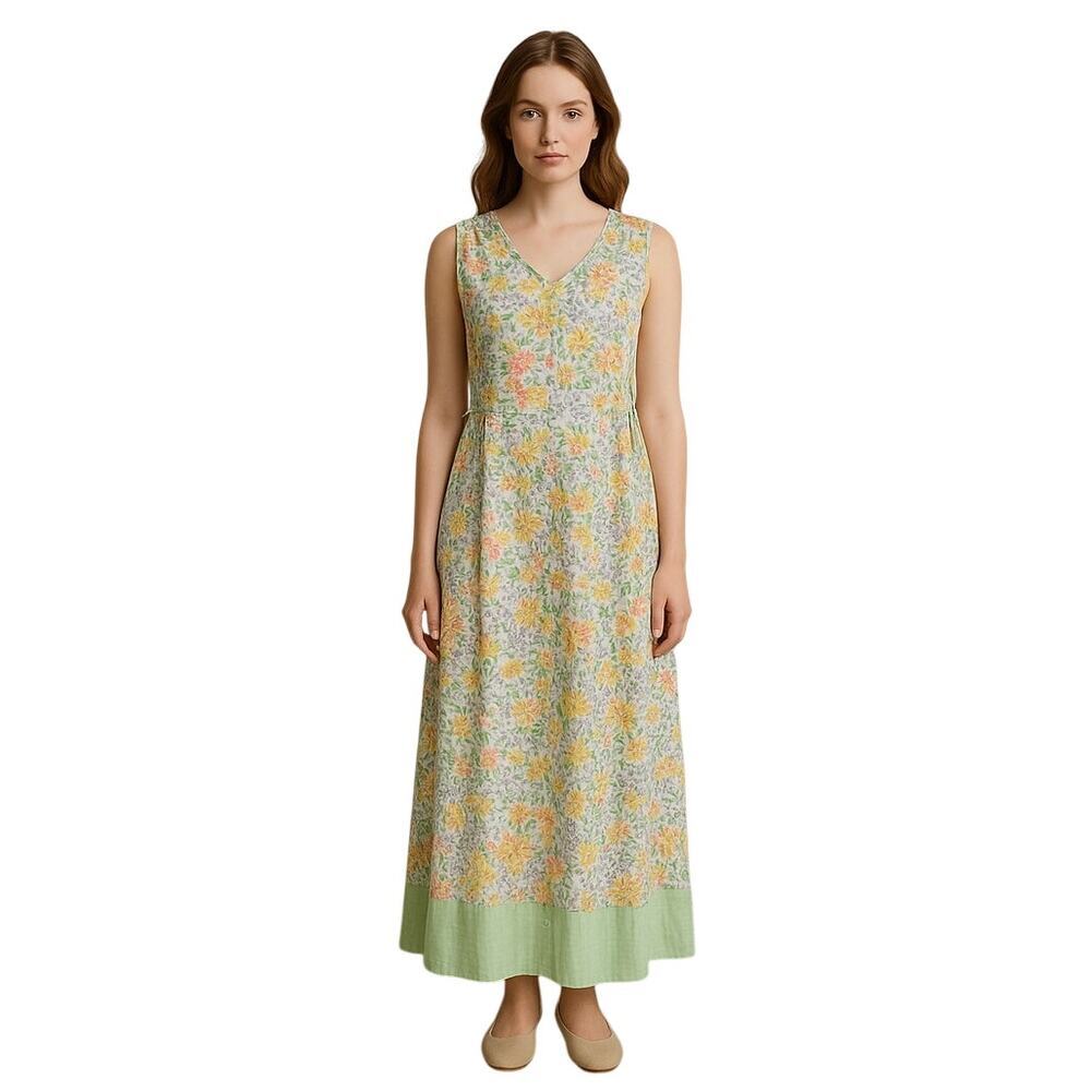 Vintage April Cornell for Cornell Trading Floral Maxi Dress Small Prairie Boho